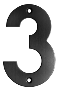 Stora husnummer svart metall, 6,8 x 15 cm