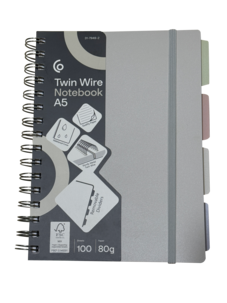 Ämnesblock ljusgrå 4 avdelare, FSC-märkt