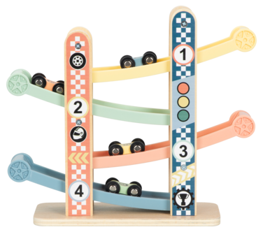 Kulebane i tre med biler, fra 18 måneder