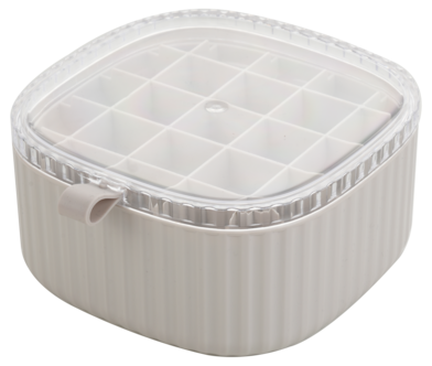 Empire smyckeskrin, 2 smyckesbrickor och bottenfack, beige