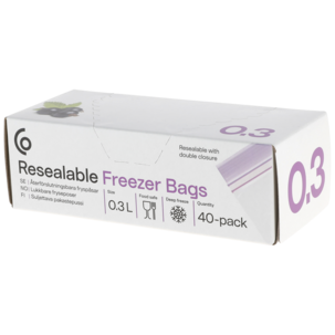 Pakastepussi, uudelleensuljettava