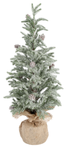 Bordtre med snø og kongler, 61 cm