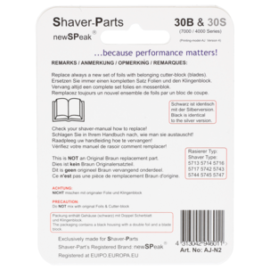 Rakhuvud 30B till rakapparat Braun Series 4000/7000