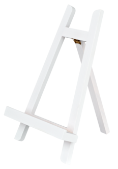 Sang bordsstaffli trä, staffli för barn, vit, 27 cm