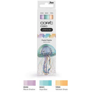 Copic Ciao Layer & Mix, pennor Pastell Palette, 3-pack
