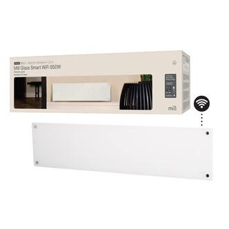 Mill Glass Smart WiFi element Gen. 4, vit, 850 W