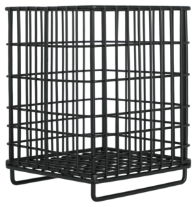 Bestickkorg metall svart