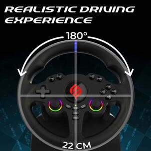 Superdrive 220 RS-5 gamingratt og pedaler, PS5 datamaskin