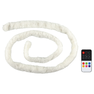 Lyslenke LED RGBIC med fluffy stoff og musikkstyring, 2 m