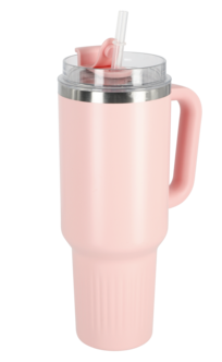 Stor termosmugg med sugrör, 1,2 liter