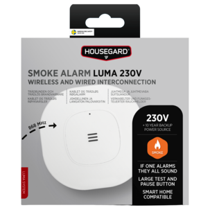 Housegard Luma 230 V brannvarsler wifi, nettilkoblet