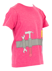 Tool Belt rosa t-skjorte, barn