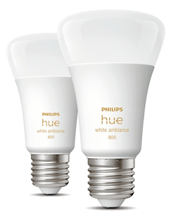 Philips Hue White Ambiance LED-pære E27, 2-pk