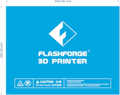 Build sheet -arkki 3D-tulostimeen FlashForge Guider II 3D 38-8466 