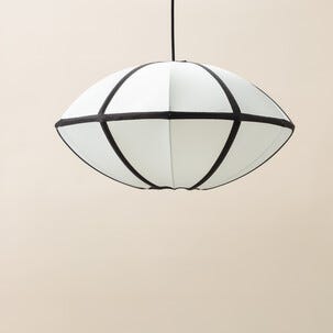 Evelyn taklampa i tyg 50 cm svartvit Northlight