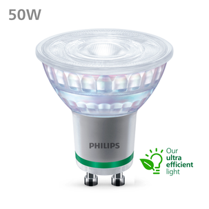 Kallvit LED-lampa spot GU10 2,1 W, Philips Ultra Efficient