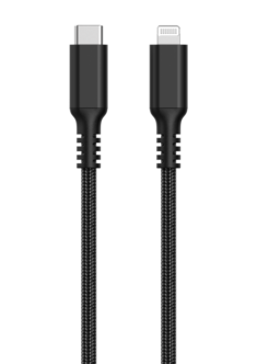 Stofftrukket USB-C til Lightning ladekabel for iPhone 3m Clas Ohlson