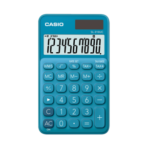 Casio SL-310UC Pöytälaskin, aurinkokenno ja paristo