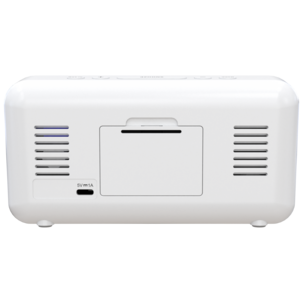 Digital termometer och hygrometer med tygfront, inomhus