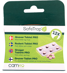 SafeTrap Rodent Tablet Pro lokkemiddel mot rotter og mus