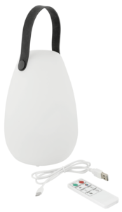 Bärbar solcellslampa vitt och färgat ljus, med USB