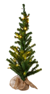 Minijuletre med LED-lys