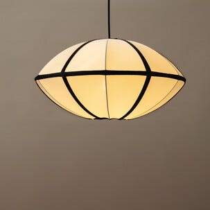 Evelyn taklampa i tyg 50 cm svartvit Northlight