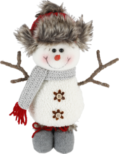 Snögubbe Stefan julfigur i tyg, 30 cm