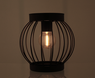 Liten solcellslykta metall Northlight, 15,5 x 16 cm