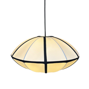 Evelyn taklampa i tyg 50 cm svartvit Northlight