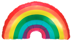 Folieballong, regnbue