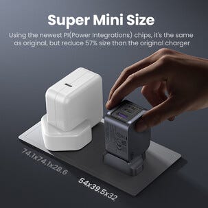 Ugreen Nexode Pro USB-C lader 65 W 3 porter, GaN