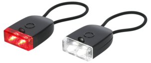 Oppladbar hvit og rød mini-LED med strikk, 2-pakning