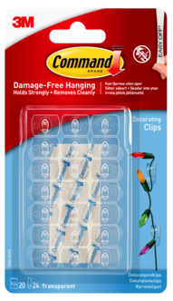 Command kabelklips, innendørs, 20-pakning.