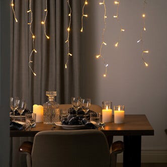 Glitrende istappslynge LED, Northlight, kan bygges ut