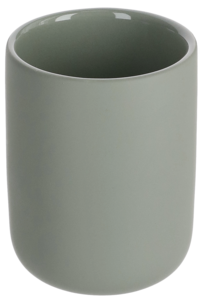 Tannbørstekopp i steingods, grønn