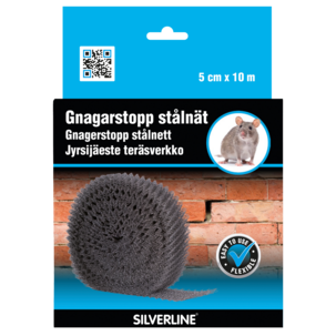 Silverline Jyrsijäsuoja teräsverkko, hiirten tiiviste, 5 cm x 10 m