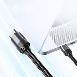 Kangaspäällysteinen USB-C - USB-C Latausjohto 1 m, magneettinen