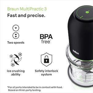 Braun MultiPractic 3 hackare och iskross CH3011BK