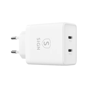 SiGN 2 x USB-C PD snabbladdare 40 W