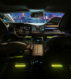 Auton sisävalo, LED-valolista, RGB, 4 kpl