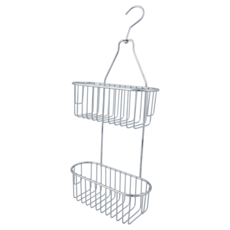 Duschkorg hängande med krok för duschblandare, krom