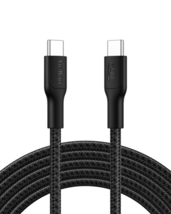 Belkin BoostCharge Pro Braided flettet USB-C-kabel 240W, svart