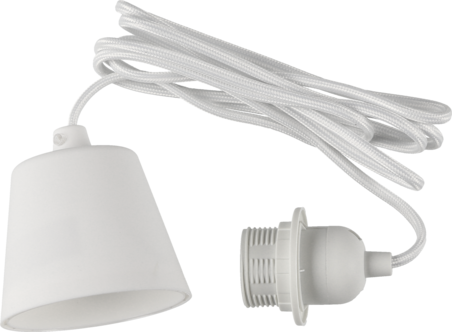 Lamphållare E27 med lampsladd och takkopp
