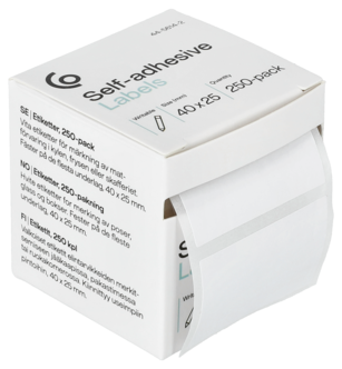 Självhäftande etiketter till burkar och flaskor, vita