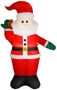 Oppblåsbar julenisse med lys 180 cm