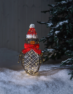 Pingvin med LED-belysning 51 cm, inomhus / utomhus
