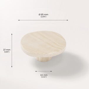 Prettypegs möbelknopp Amanda 65 mm Raw, 1-pack