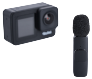 Rollei D6Pro 5K-actionkamera med trådløs mikrofon