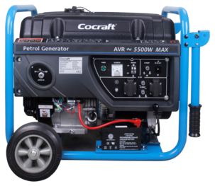 Cocraft HG5500S bensindrevet strømaggregat, elstart og trekkstart